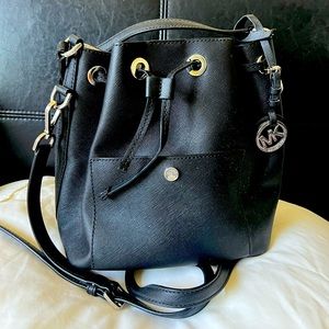 Black Michael Kors bucket bag